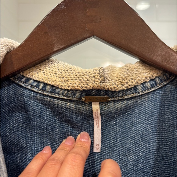Free People mixed media denim jacket - Picture 3 of 6